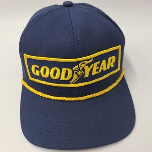 Vintage Goodyear Hat Snapback K-Products Blue Rope Patch #1 in Racing Tires Men